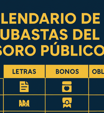 Calendario de subastas y curva de tipos para Bonos del Estado.